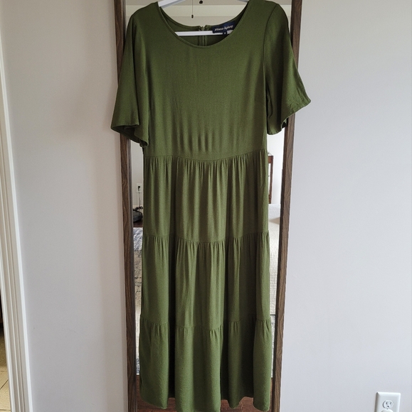 Modcloth RARE princess highway Fall Cottagecore boho tiered Modest midi dress - Picture 1 of 7